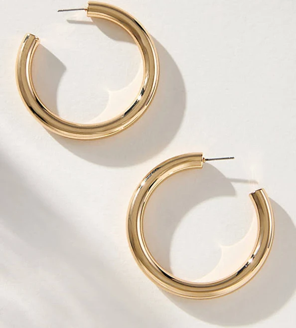 Ettika Thick Classic Hoop Earrings