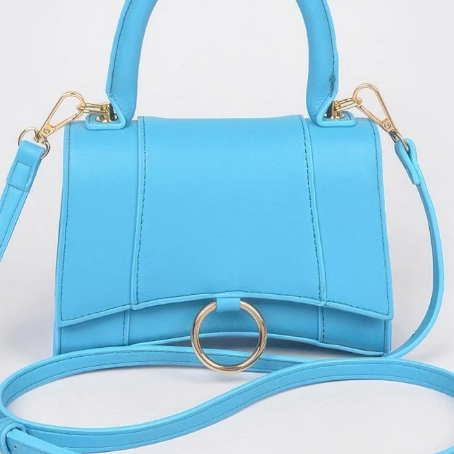 Vegan Top Handle Bag Turquoise