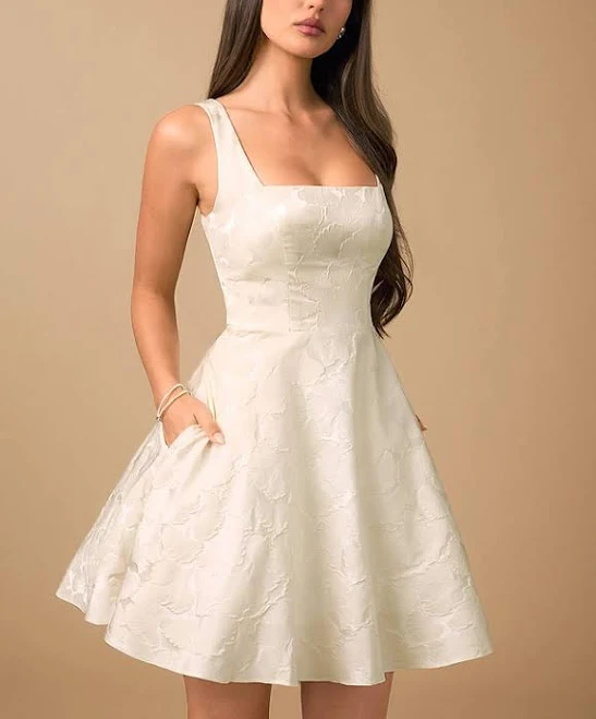 Azazie Square Baby A-Line Mini Dresses