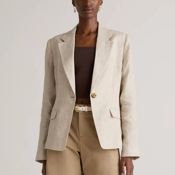 Quince Women's European Linen Structured Blazer