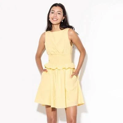 Wild Fable Women's Sleeveless Smocked Waist Mini Dress