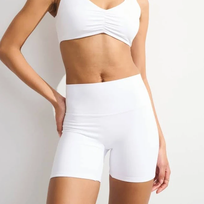 Women's Ypb studioFLEX Bike Short in White | Size XL | Abercrombie & Fitch