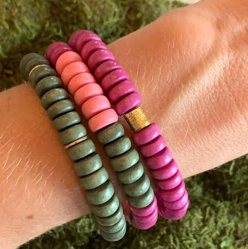 Chunky Wooden Bead Bracelet