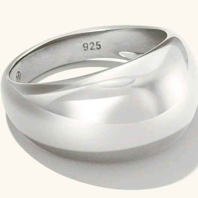Mejuri Sterling Silver Dôme Ring Jewelry