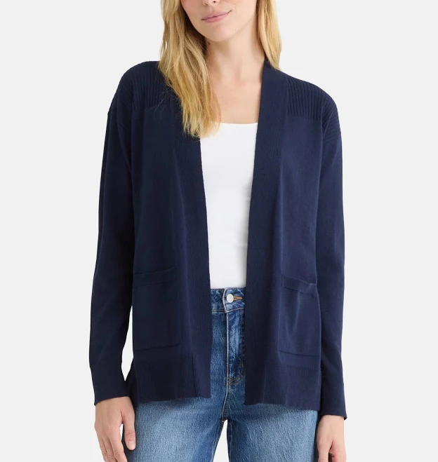 Time and Tru Women's Open Front Cardigan Sweater