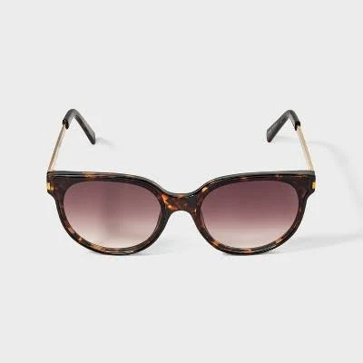 Universal Thread Women's Round Tortoise Shell Sunglasses