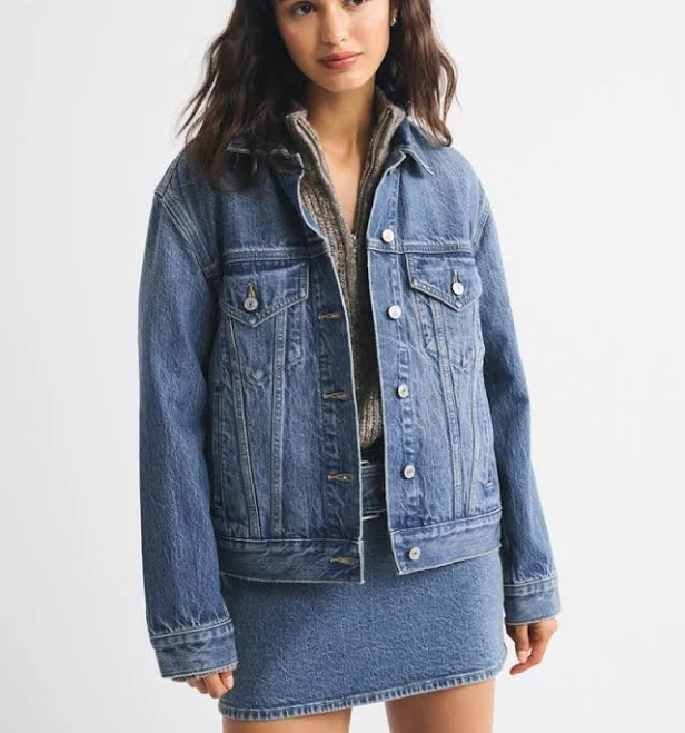Abercrombie & Fitch Women's Easy Denim Trucker Jacket