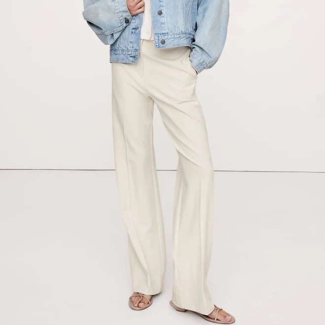 Banana Republic Women's High-Rise Modern Straight City Stretch Pants