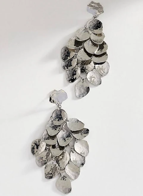 Anthropologie Textured Droplet Statement Earrings