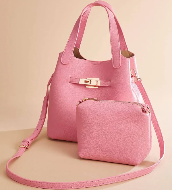 Faux Leather Mini Tote Set