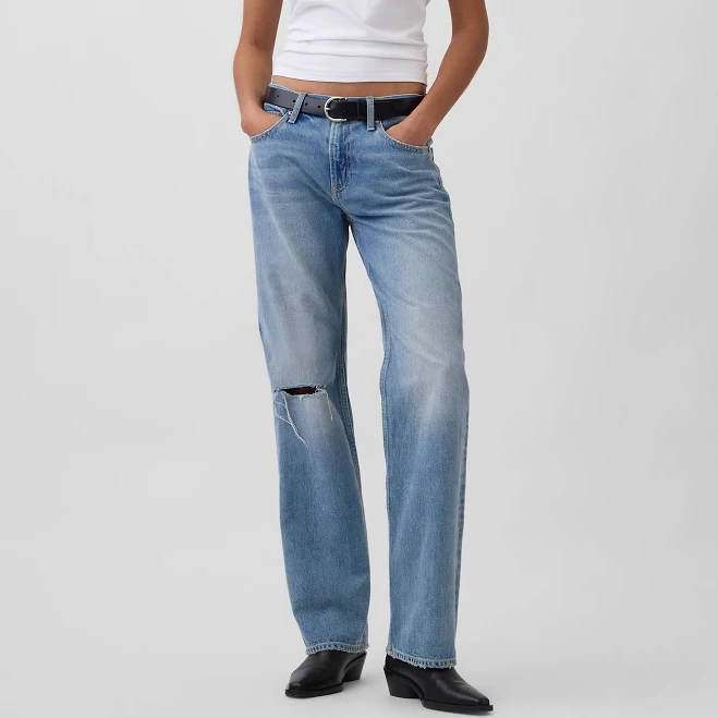 Gap Women's Mid Rise Rigid Straight Jeans