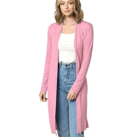 Women's Open Front Long Sleeve Cardigan