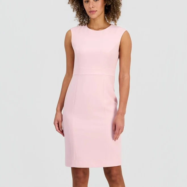 Kasper Women's Stretch Crepe Cap Sleeve Sheath Dress
