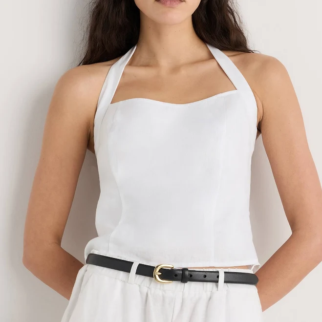 Quince Women's European Linen Halter Top