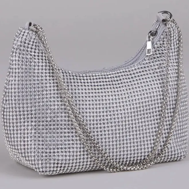 Windsor Glamour Girlie Rhinestone Mesh Shoulder Bag