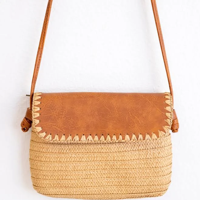 Elena Woven Messenger Bag