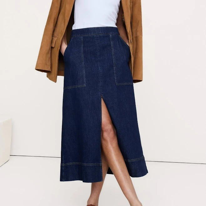 Banana Republic Women's Denim Midi Skirt