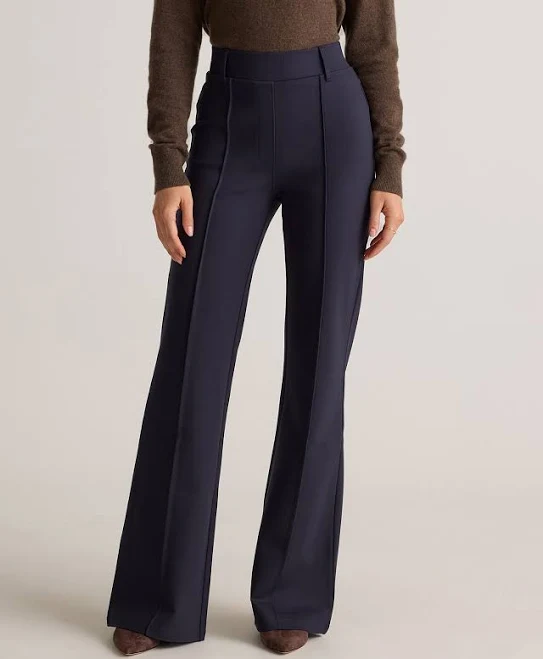 Quince Women's Ultra-Stretch Ponte Flare Leg Pants