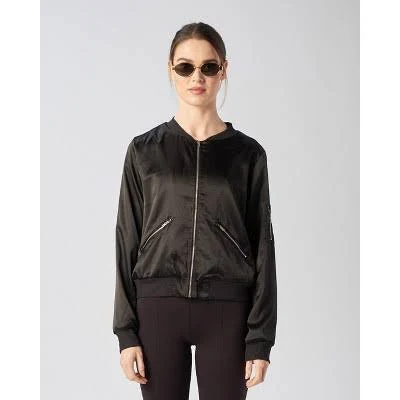 X by Gottex Satin Bomber Jacket