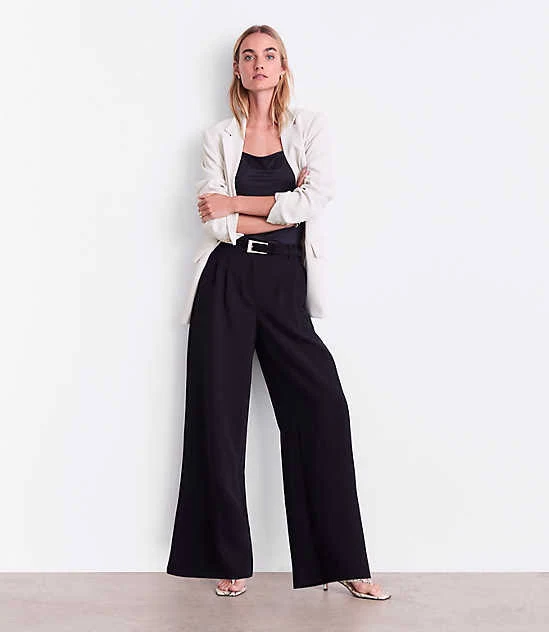 Loft Women's Versa Crepe Drape Palazzo Pants