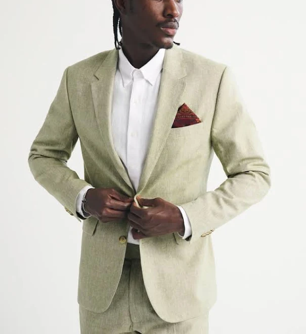 Abercrombie & Fitch Men's Collins Slim Linen-Blend Blazer