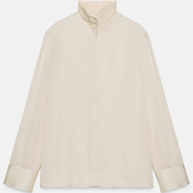 Zara Flowy Satin Shirt