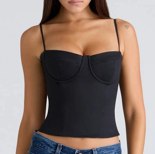 Samaria Stretch Twill Cupped Corset Top