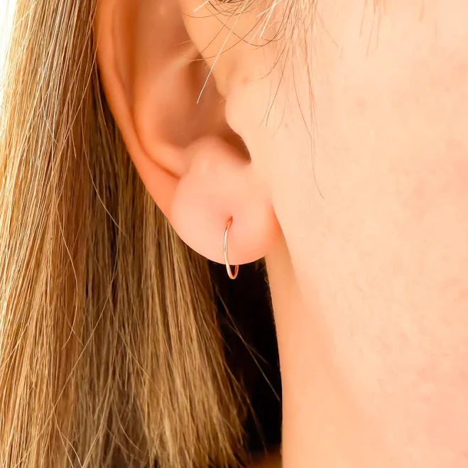 14K Rose Gold Filled Huggie Hoops