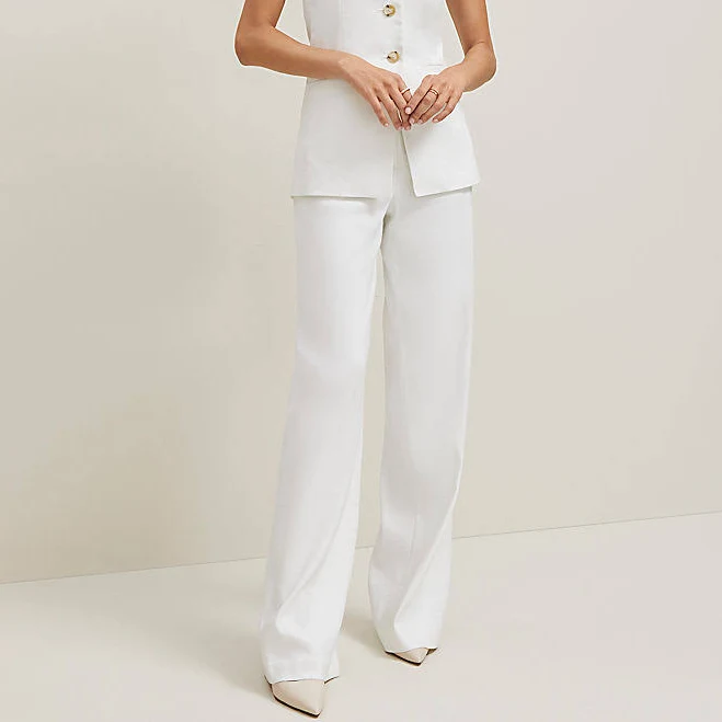 Ann Taylor Women's Wide-leg Linen Blend Pants