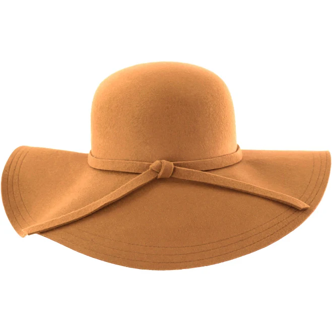 Luxury Divas Wide Brimmed Wool Floppy Hat