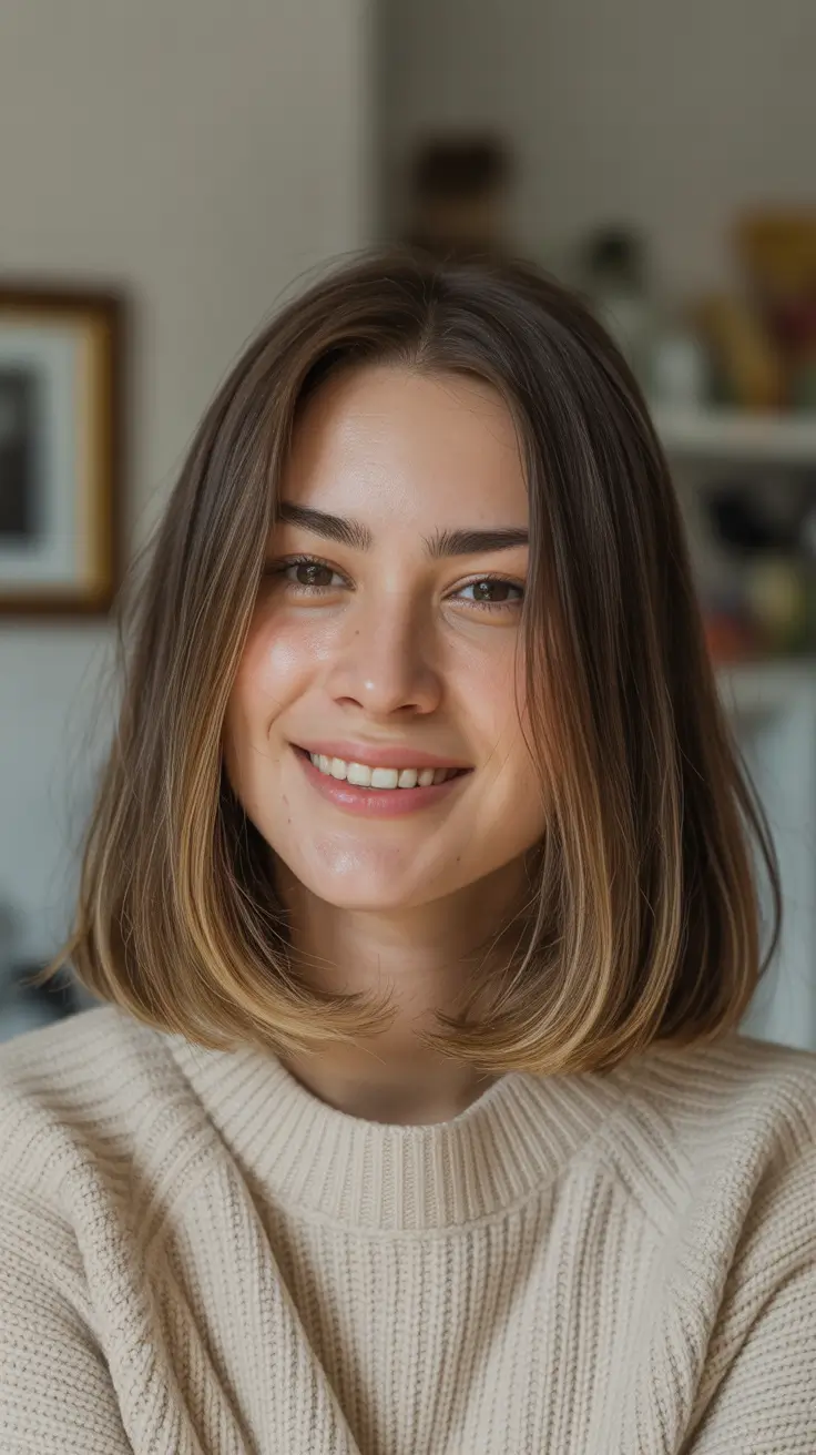 summer haircuts for girls 2026 Classic Blunt Bob with Soft Inner Curve