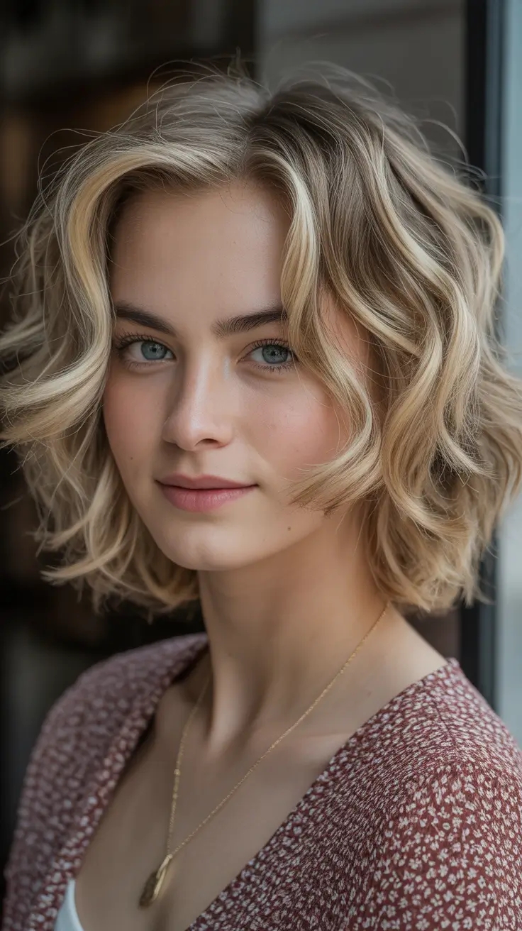 summer haircuts for girls 2026 Short Curly Bob with Soft Volume