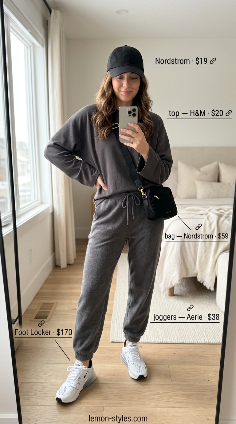 Summer Hot Tops Outfit 2026: Elevated Athleisure Comfortable heather grey matching set with sneakers for an elevated summer hot tops outfit 2026.