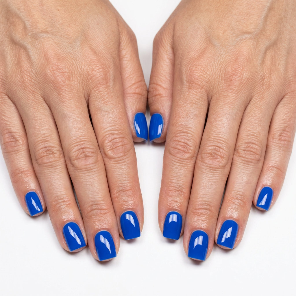 Teal Glossy Nails 2026 | Bold Beach Party Style Vibrant teal glossy nails for summer vacation and poolside. Blue summer nails 2026.