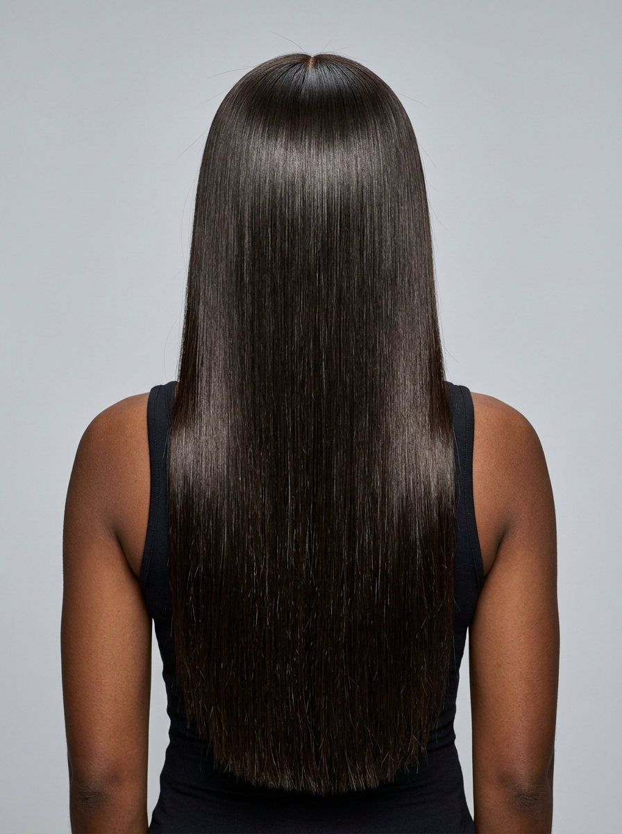 Modern Minimalist Blunt: Long Espresso Hair 2026 long blunt haircut in solid espresso brunette with high-gloss finish for chic everyday