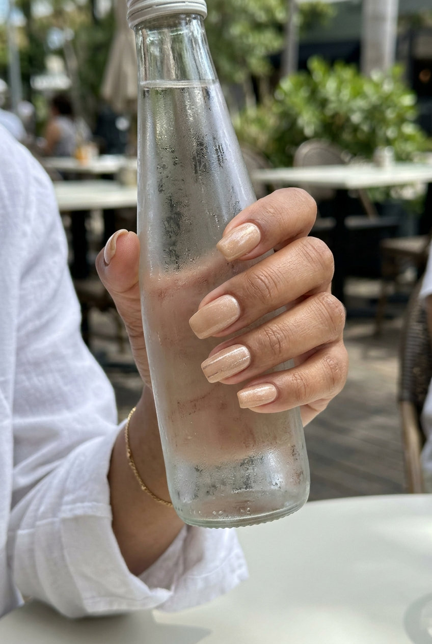 Subtle Shimmer Lines nails: Minimalist, sophisticated manicure for daily wear or work. June manicure ideas - summer trends 2026.