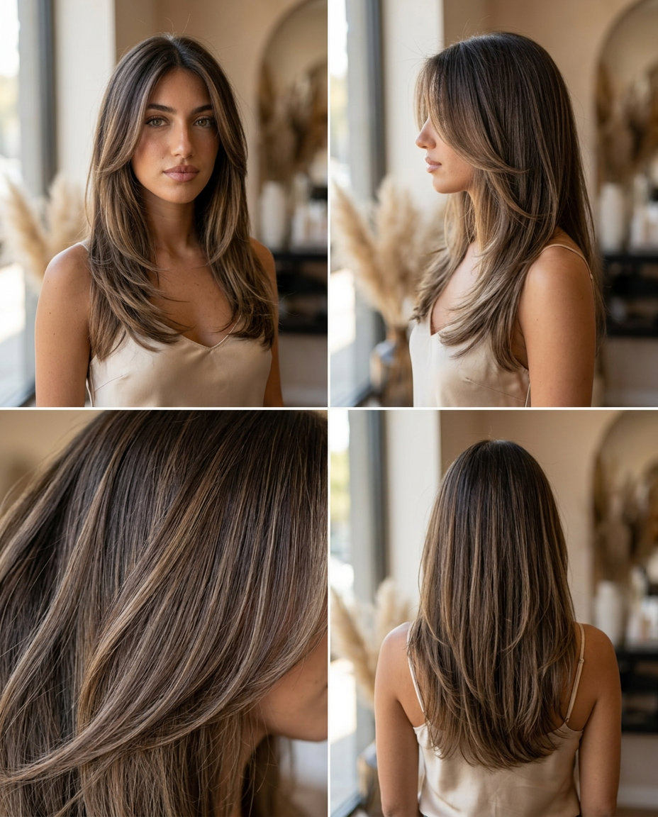 Mushroom Ombré 2026: Bohemian Waves long portobello roast to sandy shiitake mushroom brown ombré, soft layers — bohemian