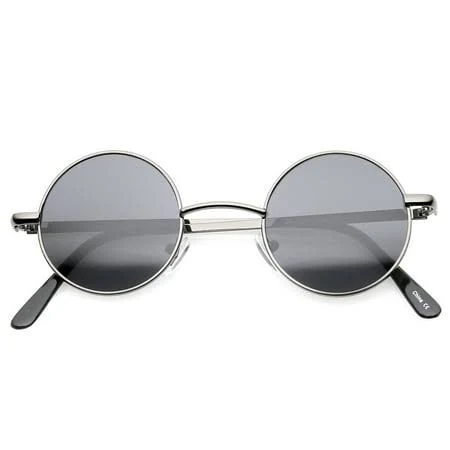 accessory Adult Sunglassla Unisex Small Retro Lennon Inspired Style Colored Mirror Lens Round Metal Sunglasses Walmart - zeroUV $13.99