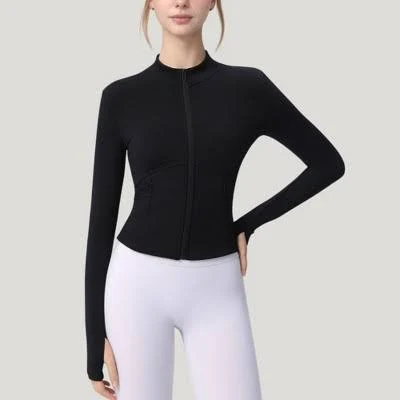 jacket Anna-Kaci Women's Fitted Long Sleeve Full Zip Athletic Jacket with Thumbholes Target $43.99