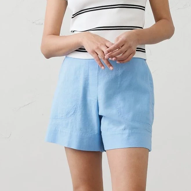 shorts Anyday High-Rise Linen-Blend Dive Shorts Banana Republic Factory $36