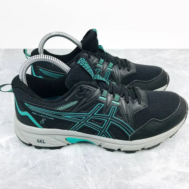 shoes Asics Gel Venture 8 Shoes Black Teal Trail Running Shoe Womens Size eBay - neighbor_deals $39.97