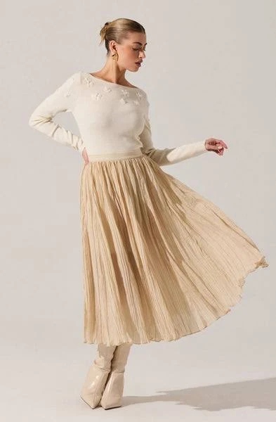 skirt Astr The Label Women's Salome Pleated Midi Skirt ASTR the Label $68.97