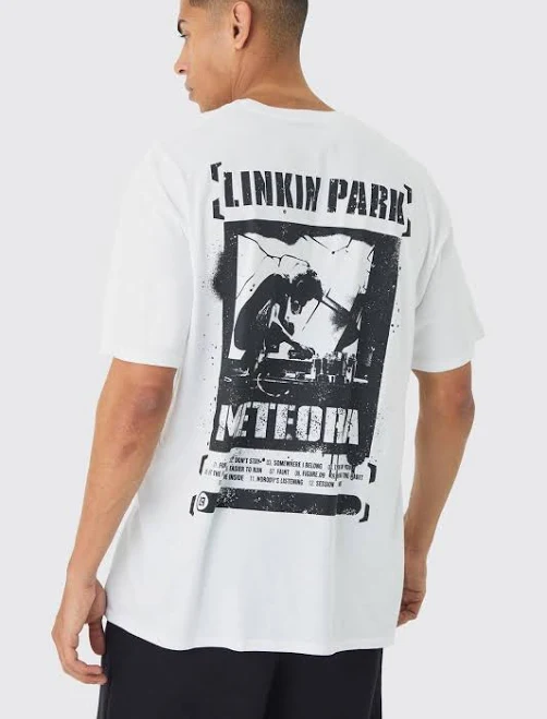 top boohooMAN Men's Oversized Linkin Park Band T-Shirt boohoo USA $32