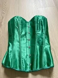 corset top Dark Green Satin Adjustable Corset Boning and Sweetheart Neckline eBay $25