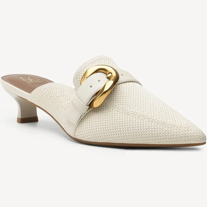 shoes EasyChic Pointed Toe Kitten Heeled Mule with Buckle eBay - omarsh_1 $57.77