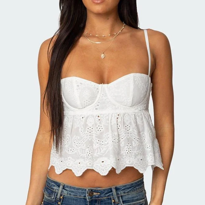 corset top Edikted Women's Emme Eyelet Corset Tillys $44.8