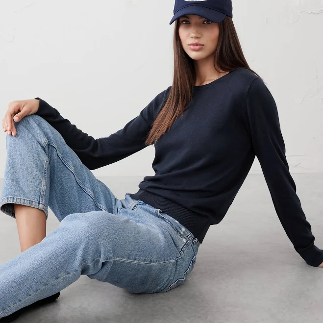 top Forever Crew-Neck Sweater Banana Republic Factory $42