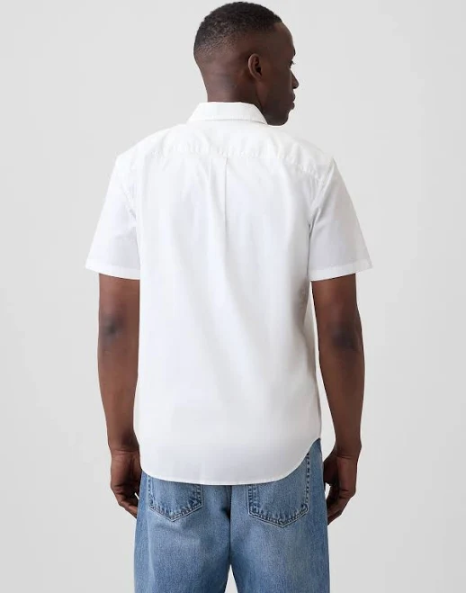 top Gap Men's Stretch Poplin Shirt Gap Factory $25