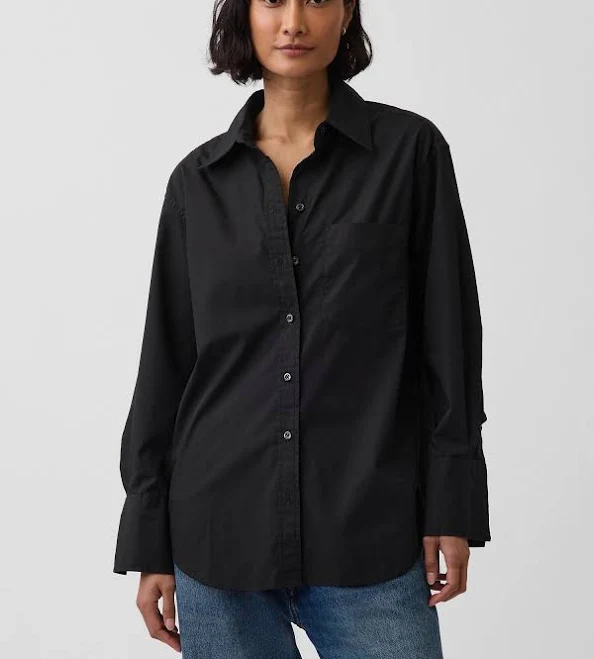 outerwear Gap Women's Organic Cotton Poplin Shirt Gap $55