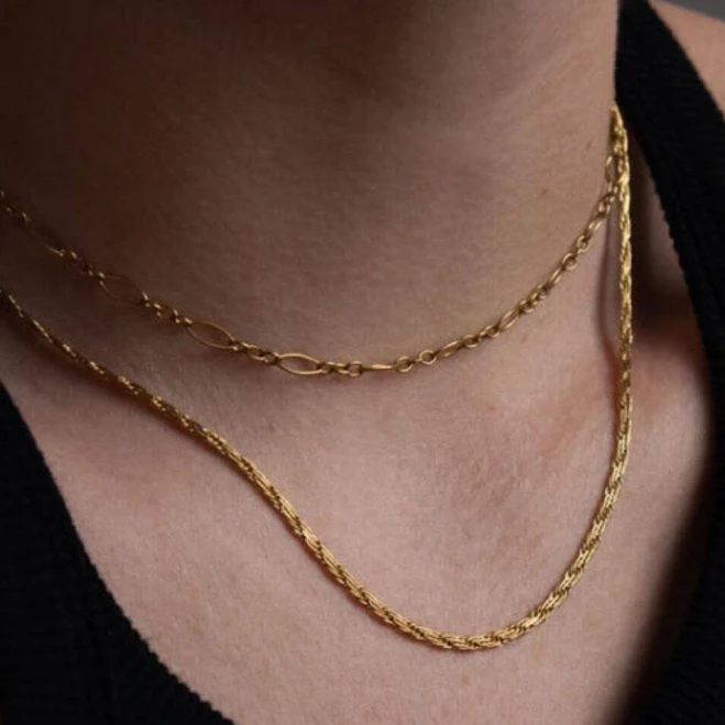 accessory Gold Delicate Layered Chain | A Weathered Penny Eighty Seven $54.1